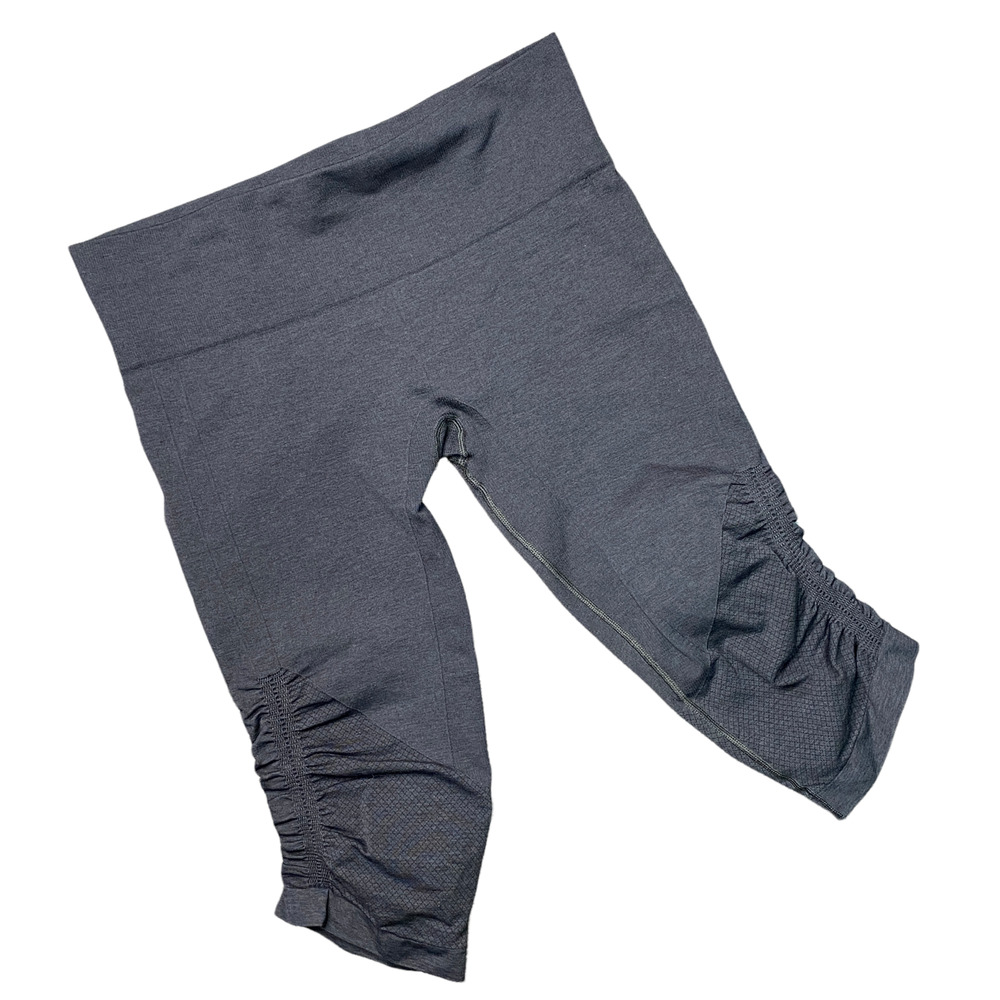 LULULEMON | sz 6 Women's Heathered Inkwell Seamless In The Flow Crop II **FLAW**